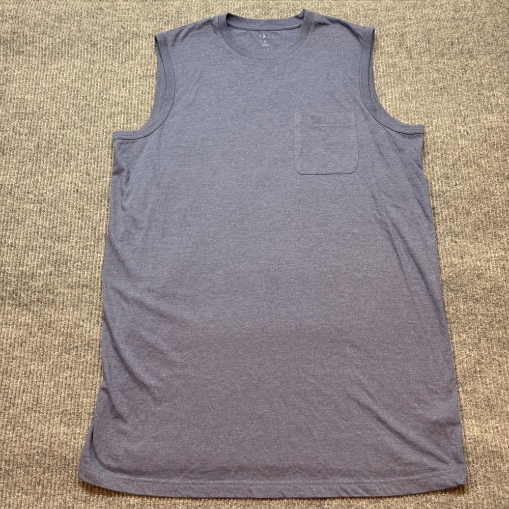 KingSize Blue‎ Heathered Muscle Pocket Tee XL Tall Big Mens Casual Streetwear